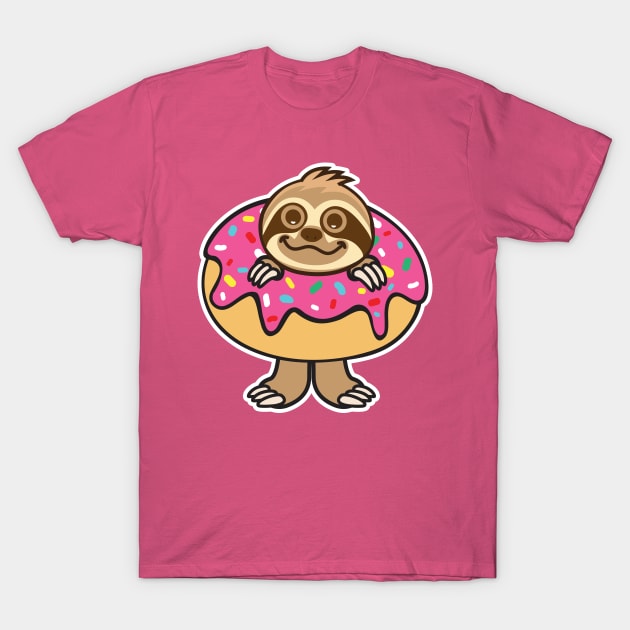 Sloth donut T-Shirt by Plushism